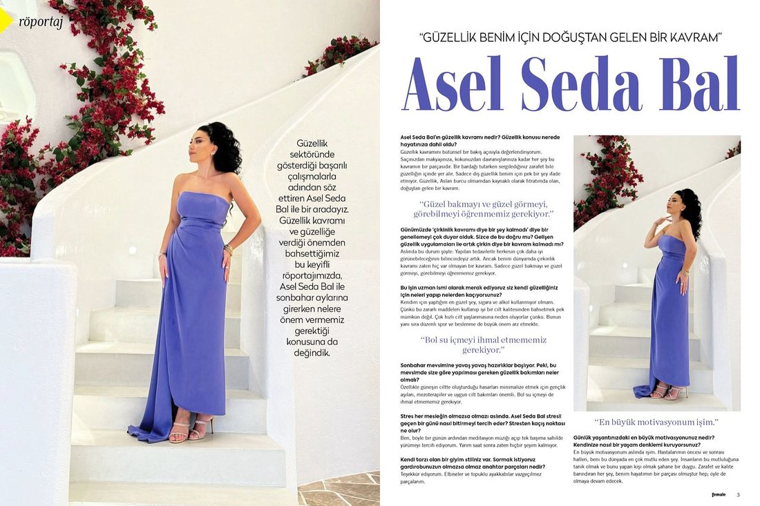 Dr. Asel Seda Bal ile yapılan dergi röportajı